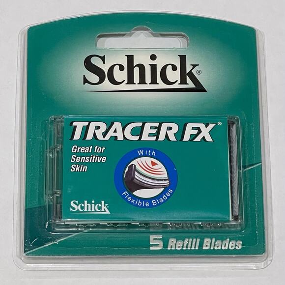 NEW Schick Tracer FX Razor Refill Blades - 1 Pack, 5 Cartridges, Case - DISC VTG - Picture 2 of 3